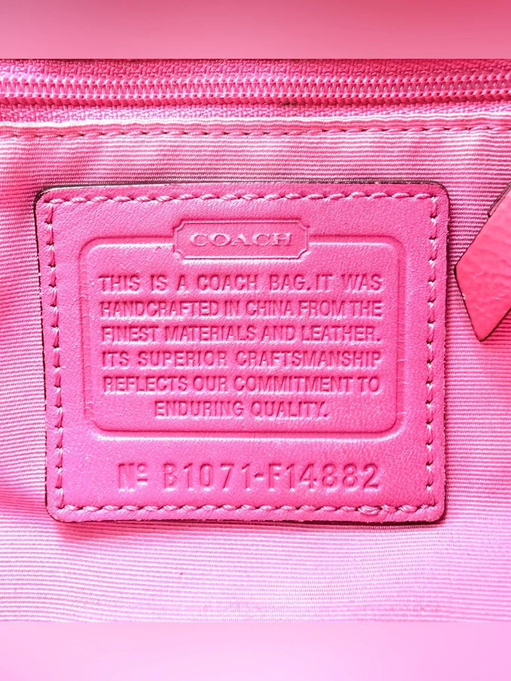 Coach pink this